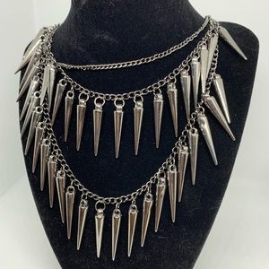 Silver Spike Necklace Chain